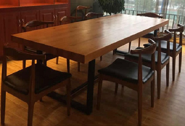 loft办公桌 大型会议室桌椅 现代长方形洽谈桌子 员工休息室会议桌 HYZSM17042702
