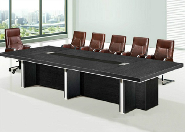 实木油漆会议桌 15人会议开会桌 实木黑色会议桌 实木15人黑色会议桌 SHYZ033