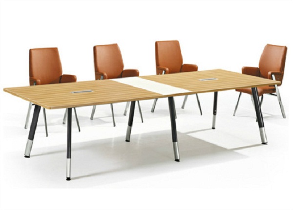 热卖现代简约会议桌 8人钢木结构会议桌 WBHYZ048