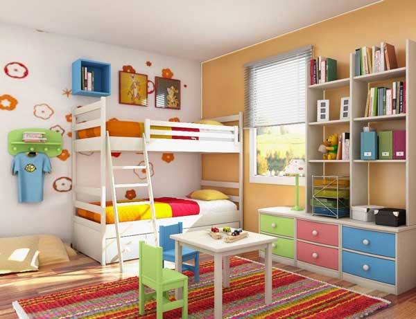 双层公寓床之打造温馨儿童房案例赏析