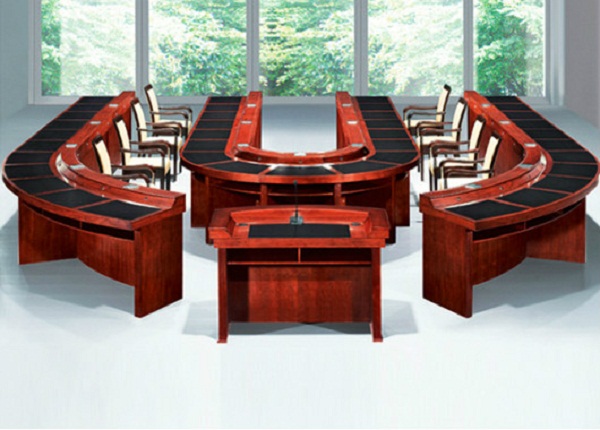 实木喷漆会议桌 U型报告会议桌 V型 U型 会议桌 会议桌 报告厅 SHYZ046